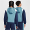NIKE Air Hoodie Kinder 429 - aegean storm/midnight navy/white/white S (128-137 cm)