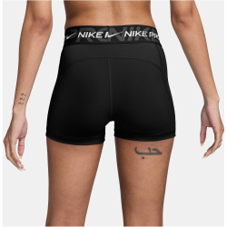 NIKE Pro Dri-FIT Mid-Waist 3" kurze Leggings Damen 010 - black/iron grey/white/white XS
