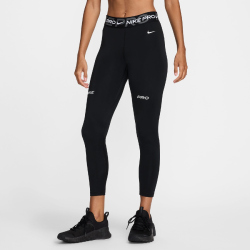 NIKE Pro Mid-Waist 7/8-Leggings Damen 010 - black/iron...