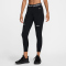 NIKE Pro Mid-Waist 7/8-Leggings Damen 010 - black/iron grey/white/white XXS