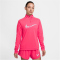 NIKE Swoosh 1/2-Zip Laufshirt Damen 629 - aster pink/glacier blue S