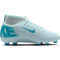 NIKE Jr. Mercurial Superfly 10 Club FG/MG Fußballschuhe Kinder 400 - glacier blue/black 38