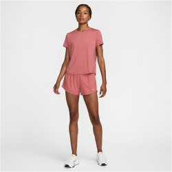 NIKE One Classic Dri-FIT kurzarm Fitness-Trainingsshirt Damen 634 - canyon pink/black S