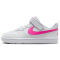 NIKE Court Borough Low Recraft Sneaker Jungen 113 - white/laser fuchsia 28