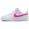 NIKE Court Borough Low Recraft Sneaker Jungen 113 - white/laser fuchsia 28