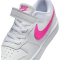 NIKE Court Borough Low Recraft Sneaker Jungen 113 - white/laser fuchsia 31
