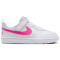 NIKE Court Borough Low Recraft Sneaker Jungen 113 - white/laser fuchsia 35