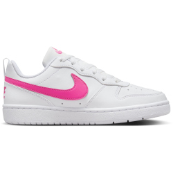 NIKE Court Borough Low Recraft Sneaker Kinder 113 - white/laser fuchsia 35.5