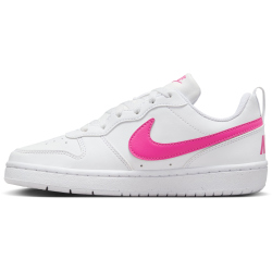NIKE Court Borough Low Recraft Sneaker Kinder 113 - white/laser fuchsia 35.5