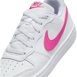 NIKE Court Borough Low Recraft Sneaker Kinder 113 - white/laser fuchsia 35.5
