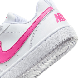NIKE Court Borough Low Recraft Sneaker Kinder 113 - white/laser fuchsia 35.5
