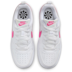 NIKE Court Borough Low Recraft Sneaker Kinder 113 - white/laser fuchsia 35.5