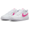 NIKE Court Borough Low Recraft Sneaker Kinder 113 - white/laser fuchsia 35.5