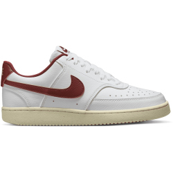 NIKE Court Vision Low-Top Sneaker Damen 106 - white/team red-muslin-mtlc gold star 40.5