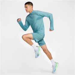 NIKE Dri-FIT Element 1/2-Zip Laufshirt Herren 464 - denim turq/reflective silv S