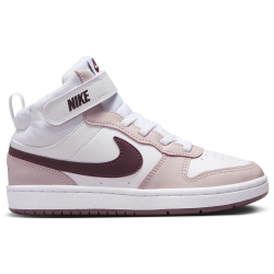 NIKE Court Borough Mid 2 Sneaker Kinder 118 - white/burgundy crush-platinum violet 28