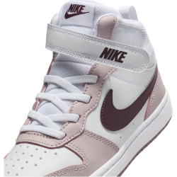 NIKE Court Borough Mid 2 Sneaker Kinder 118 - white/burgundy crush-platinum violet 28