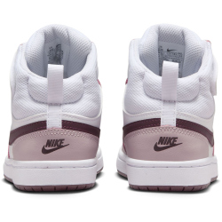 NIKE Court Borough Mid 2 Sneaker Kinder 118 - white/burgundy crush-platinum violet 28