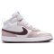 NIKE Court Borough Mid 2 Sneaker Kinder 118 - white/burgundy crush-platinum violet 28