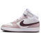 NIKE Court Borough Mid 2 Sneaker Kinder 118 - white/burgundy crush-platinum violet 28