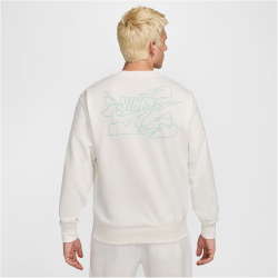 NIKE Club Dri-FIT Rundhals Sweatshirt Herren 133 - sail/dusty cactus L