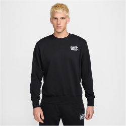 NIKE Club Dri-FIT Rundhals Sweatshirt Herren 010 - black/white L