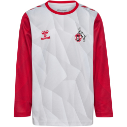 hummel 1. FC K&ouml;ln langam Aufw&auml;rmshirt 2024/25 Kinder 9402 - white/true red 116