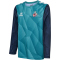 hummel 1. FC K&ouml;ln langam Aufw&auml;rmshirt 2024/25 Kinder 7851 - pagoda blue 116