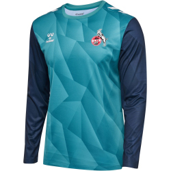 hummel 1. FC Köln langarm Aufwärmshirt 2024/25 7851 - pagoda blue M