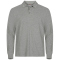 CLIQUE Manhattan langarm Poloshirt Herren 95 - grey m&eacute;lange XS