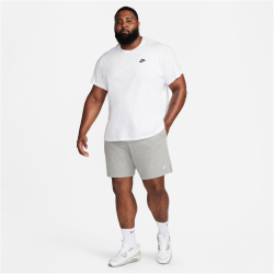 NIKE Club Knit Sweatshorts Herren 063 - dk grey heather/white XS