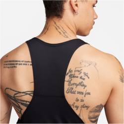 NIKE Fast Dri-FIT Singlet Lauf-Tanktop Herren 010 - black/reflective silv L