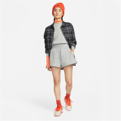 NIKE Sportswear Phoenix lockere High-Waist Fleece Sweatshorts Damen 063 - dk grey heather/sail XS/T