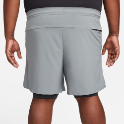NIKE Dri-FIT Unlimited 7" 2in1 Shorts Herren 084 - smoke grey/dk smoke grey/smoke grey S