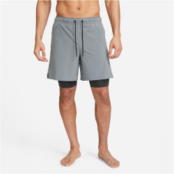 NIKE Dri-FIT Unlimited 7" 2in1 Shorts Herren 084 - smoke grey/dk smoke grey/smoke grey S
