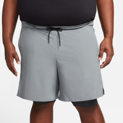 NIKE Dri-FIT Unlimited 7" 2in1 Shorts Herren 084 - smoke grey/dk smoke grey/smoke grey S