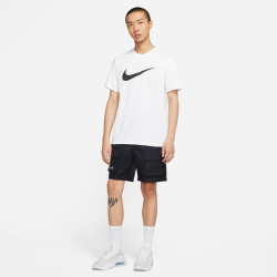 NIKE Sportswear Swoosh T-Shirt Herren 100 - white/black S/T