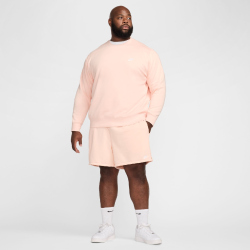 NIKE Sportswear Club Fleece Crew Sweatshirt Herren 664 - washed coral/white M