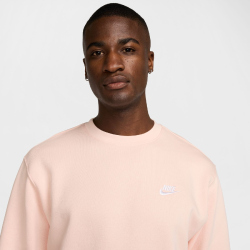 NIKE Sportswear Club Fleece Crew Sweatshirt Herren 664 - washed coral/white M