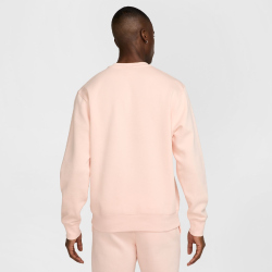 NIKE Sportswear Club Fleece Crew Sweatshirt Herren 664 - washed coral/white M