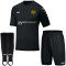 JAKO Wahlscheider S.V. Team Trikotset (Trikot + Shorts + Stegstutzen) Kinder schwarz/schwarz/schwarz 164/164/Junior