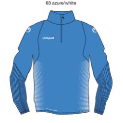uhlsport Score 1/4-Zip Top Sweatshirt azurblau/weiss XXL