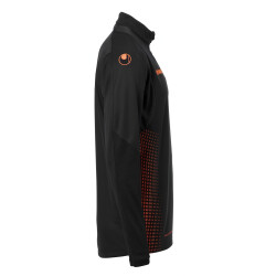 uhlsport Score 1/4-Zip Top Sweatshirt schwarz/fluo orange M