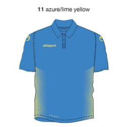 uhlsport Score Poloshirt azurblau/limonengelb XXL