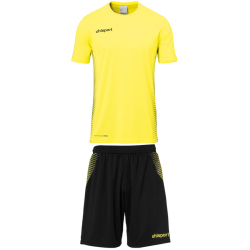 uhlsport Score Kit Set Trikot + Shorts fluo gelb/schwarz XXL