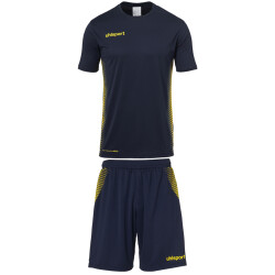 uhlsport Score Kit Set Trikot + Shorts marine/fluo gelb S