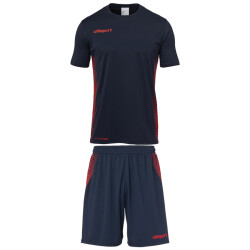 uhlsport Score Kit Set Trikot + Shorts marine/fluo rot S
