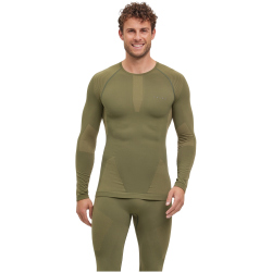 FALKE Warm Langarmshirt Herren 7754 - herb XXL
