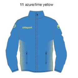 uhlsport Score Regenjacke Azurblau/Limonengelb XXL