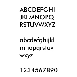 Schriftart Futura